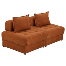 Bettina Corduroy Velvet Armless Lounge Chairs (Set of 2)